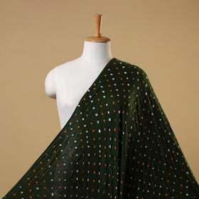 Green - kutch tie-dye cotton bandhani fabric 01