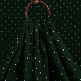 Green - kutch tie-dye cotton bandhani fabric 02