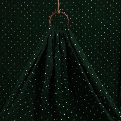 Green - kutch tie-dye cotton bandhani fabric 02