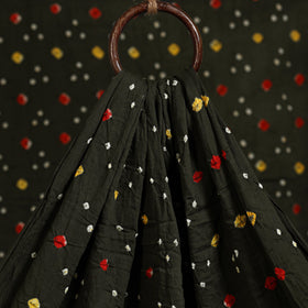 Green - kutch tie-dye cotton bandhani fabric 03