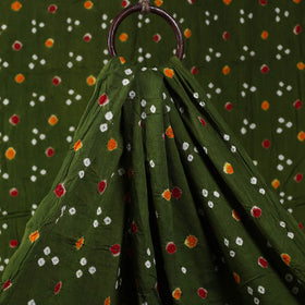 Green - kutch tie-dye cotton bandhani fabric 05