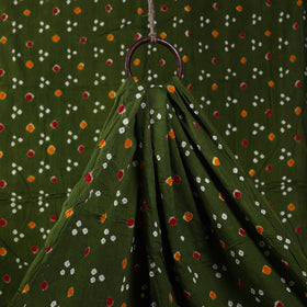Green - kutch tie-dye cotton bandhani fabric 05