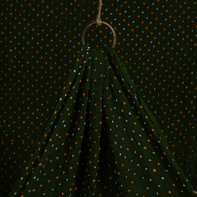 Green - Kutch Tie-Dye Cotton Bandhani Fabric 09