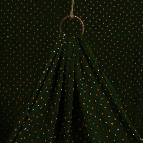 Green - Kutch Tie-Dye Cotton Bandhani Fabric 09