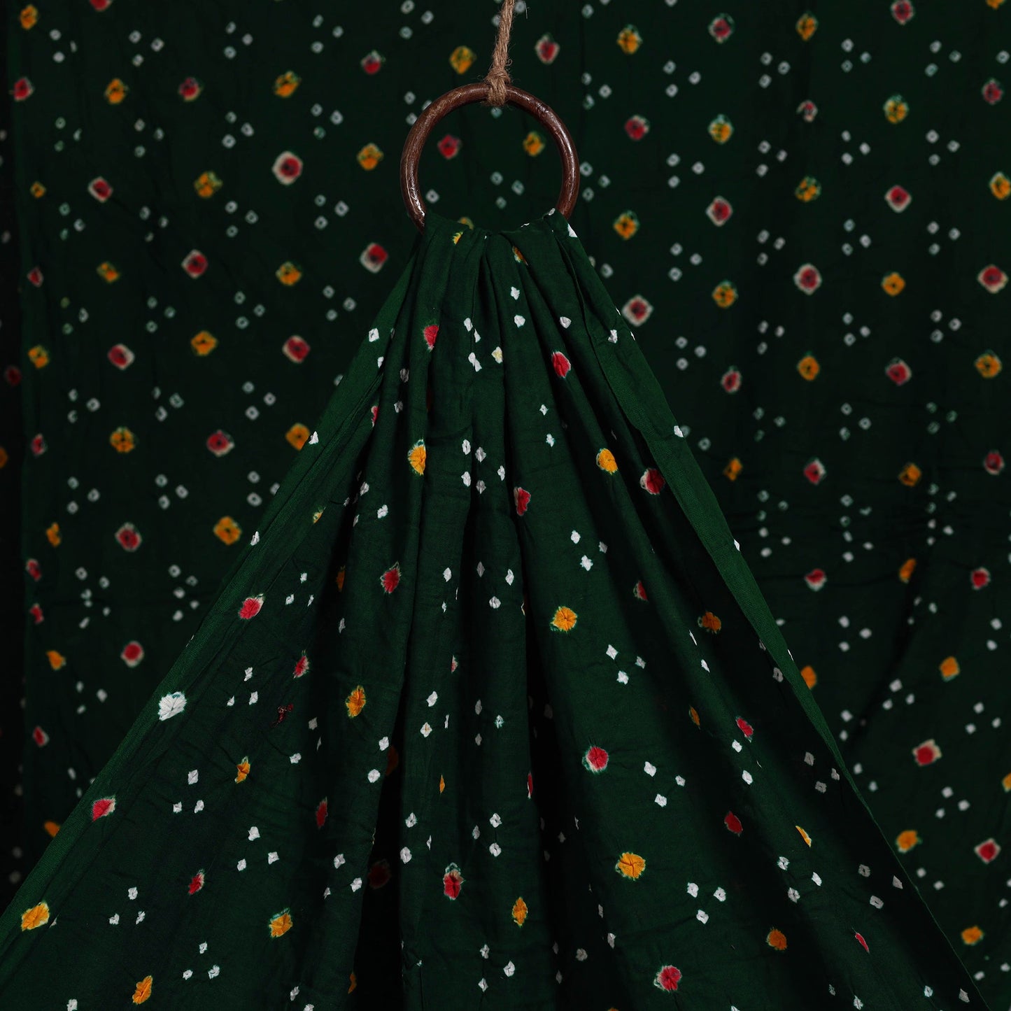 Kutch tie-dye cotton bandhani fabric 12 - handcrafted