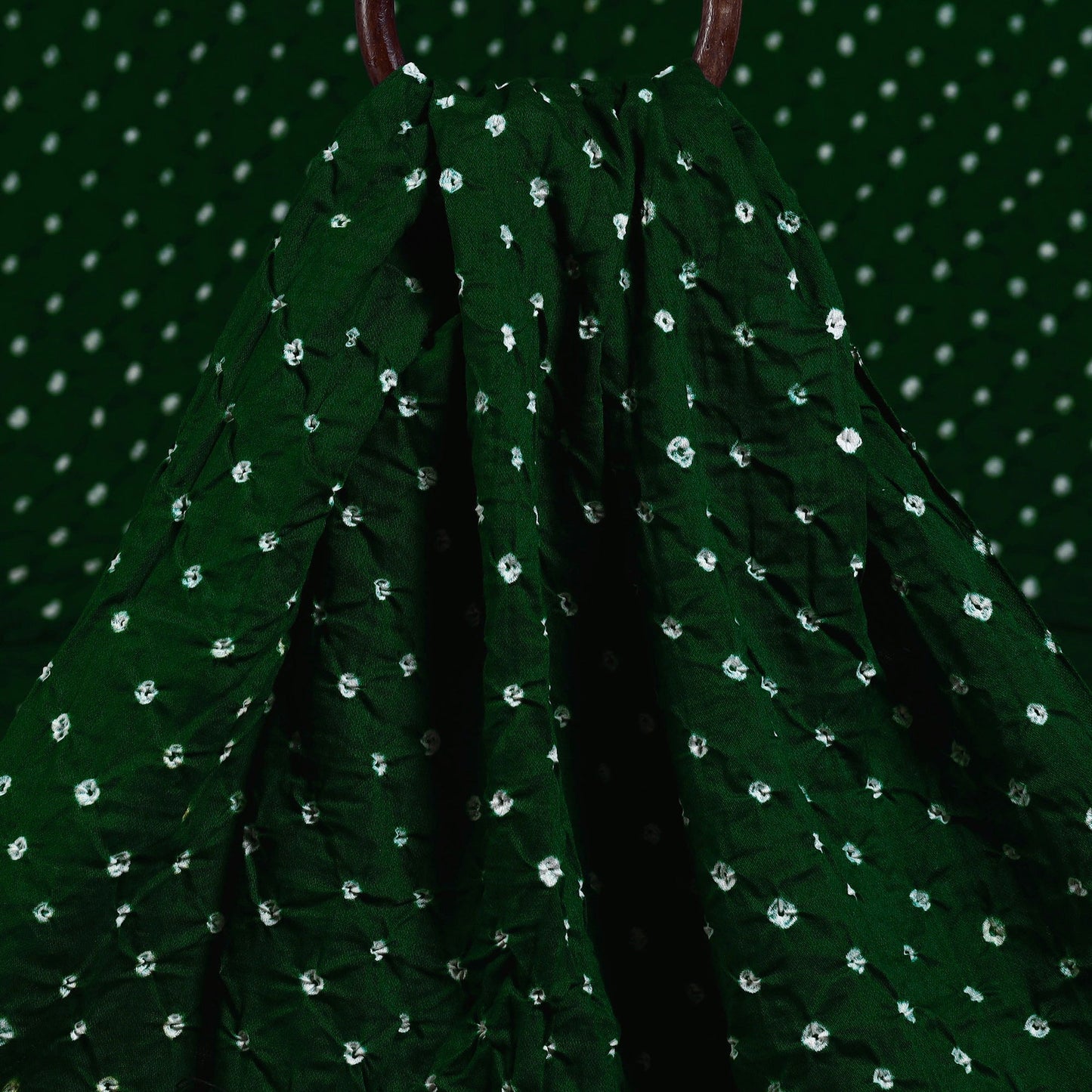 Green - kutch tie-dye cotton bandhani fabric 18