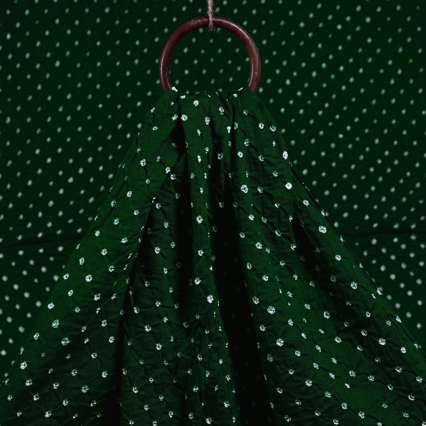 Green - kutch tie-dye cotton bandhani fabric 18