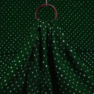 Green - kutch tie-dye cotton bandhani fabric 18