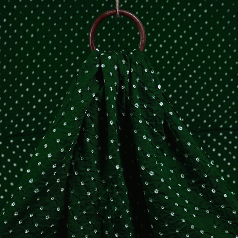 Green - kutch tie-dye cotton bandhani fabric 18