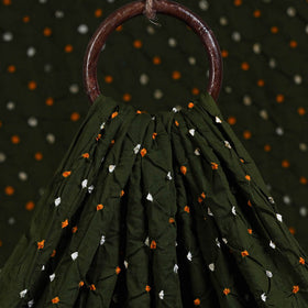 Green - kutch tie-dye cotton bandhani fabric 26