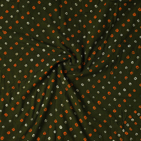  Green Kutch Tie-Dye Cotton Bandhani Precut Fabric