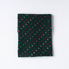  Green Kutch Tie-Dye Cotton Bandhani Precut Fabric