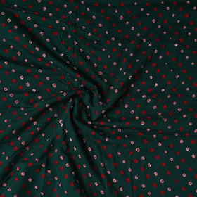  Green Kutch Tie-Dye Cotton Bandhani Precut Fabric