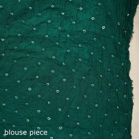 Green Kutch Tie-Dye Cotton Bandhani Saree