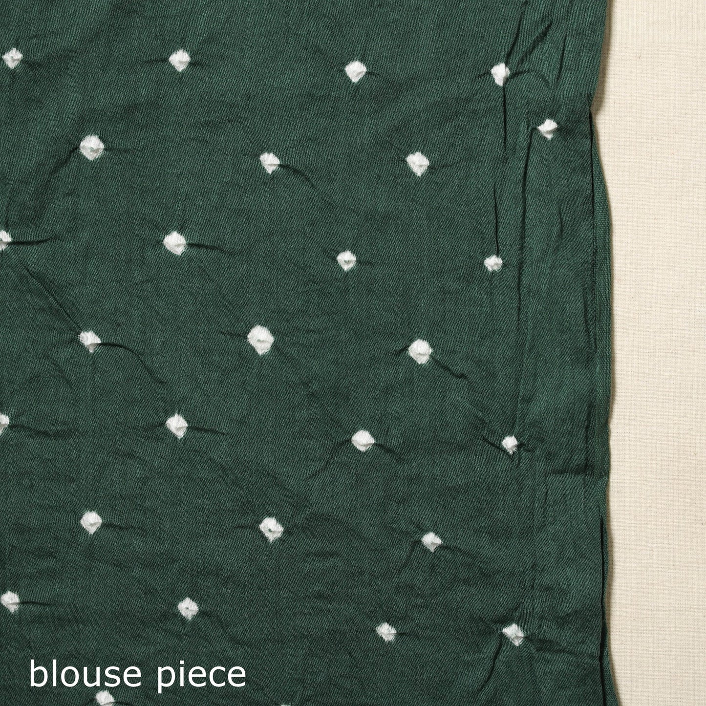 Green - kutch tie-dye cotton bandhani saree 33 - handcrafted