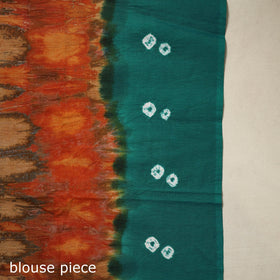Green Kutch Tie-Dye Cotton Bandhani Saree