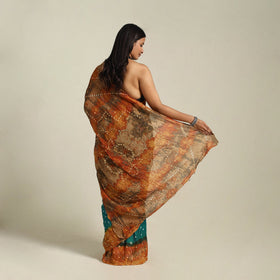 Green Kutch Tie-Dye Cotton Bandhani Saree