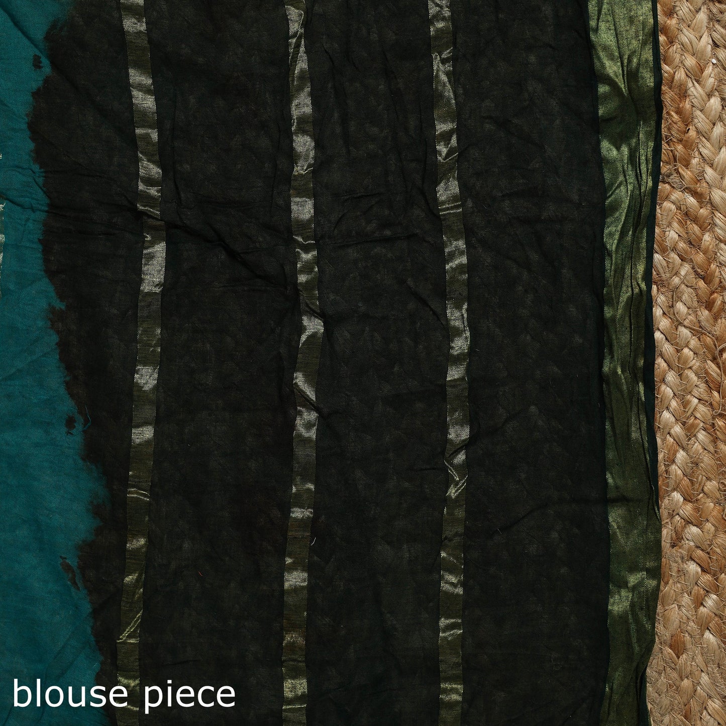 Green - kutch tie-dye cotton bandhani saree with blouse 03