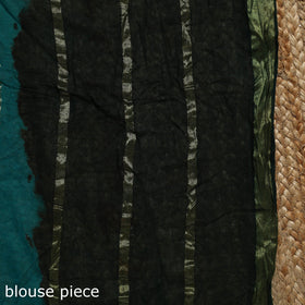 Green - kutch tie-dye cotton bandhani saree with blouse 03