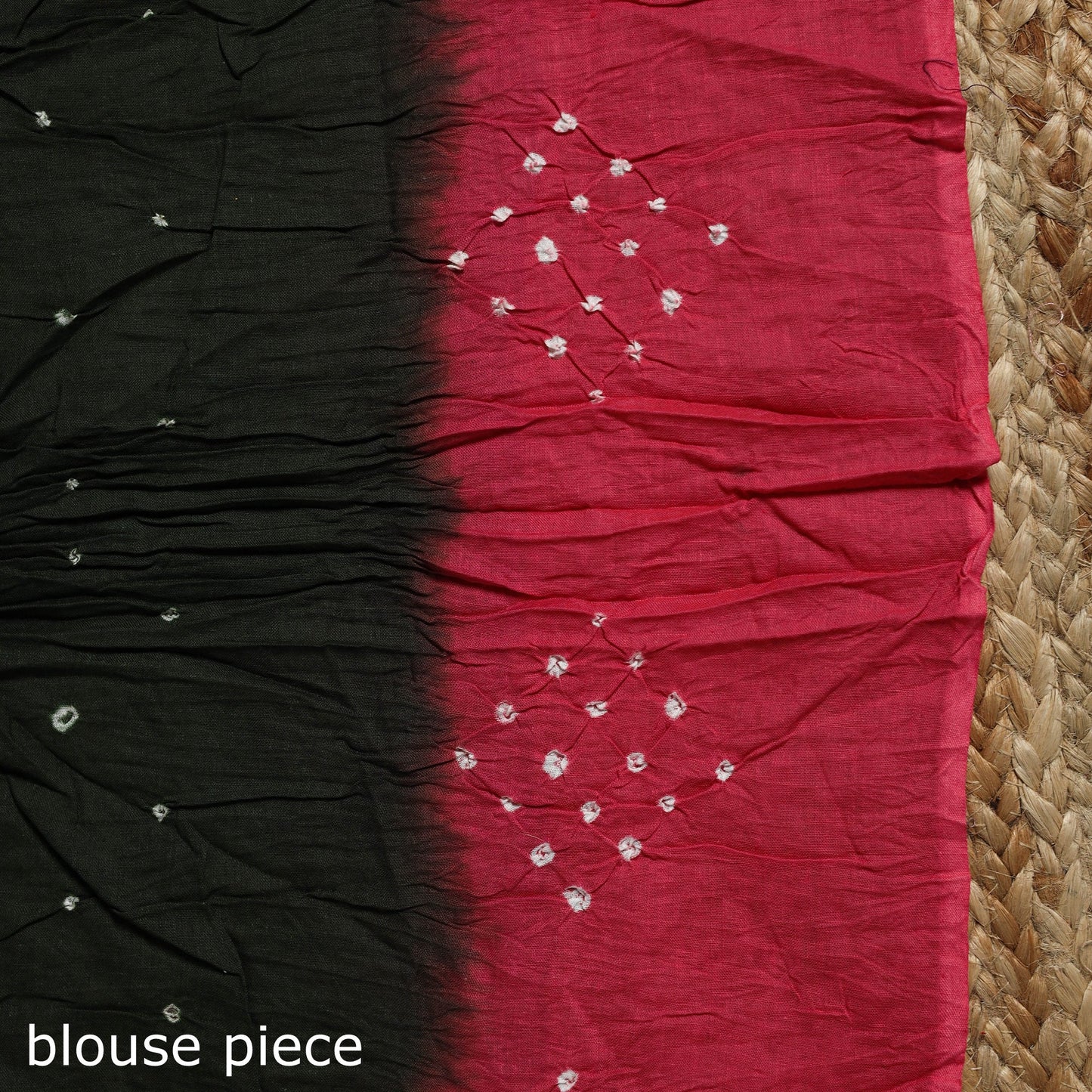 Green - kutch tie-dye cotton bandhani saree with blouse 13