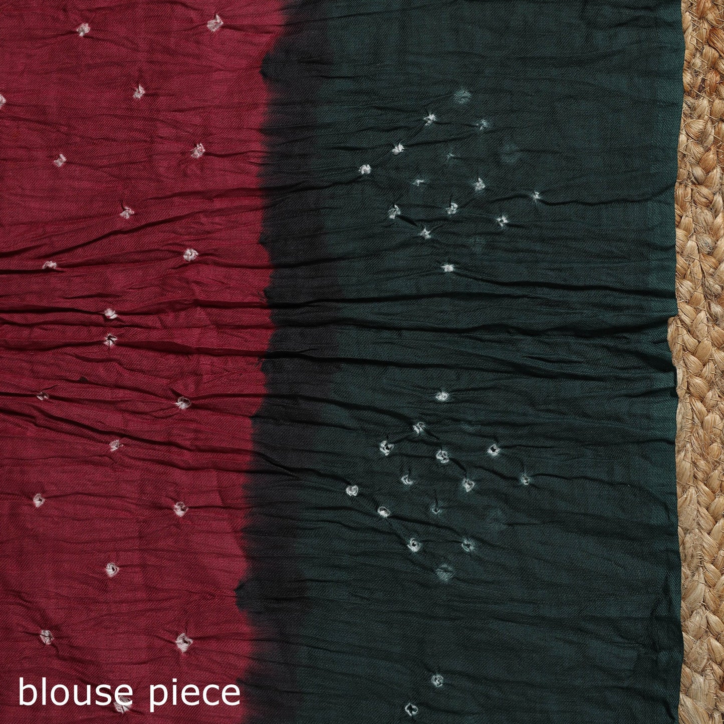 Kutch tie-dye cotton bandhani saree with blouse piece 09