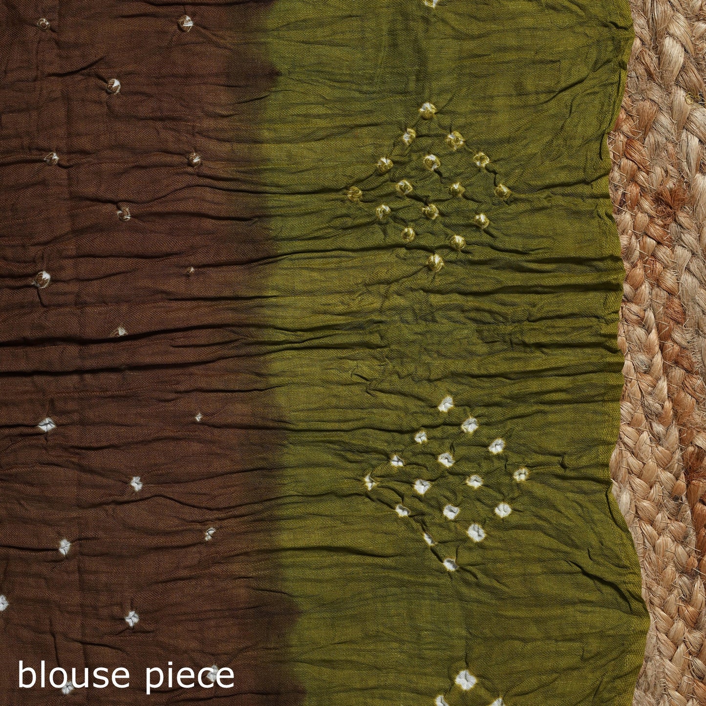 Kutch tie-dye cotton bandhani saree with blouse piece 12