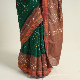 Green Kutch Tie-Dye Bandhani Saree 