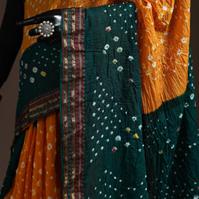 Kutch tie-dye cotton bandhani saree with blouse piece 25