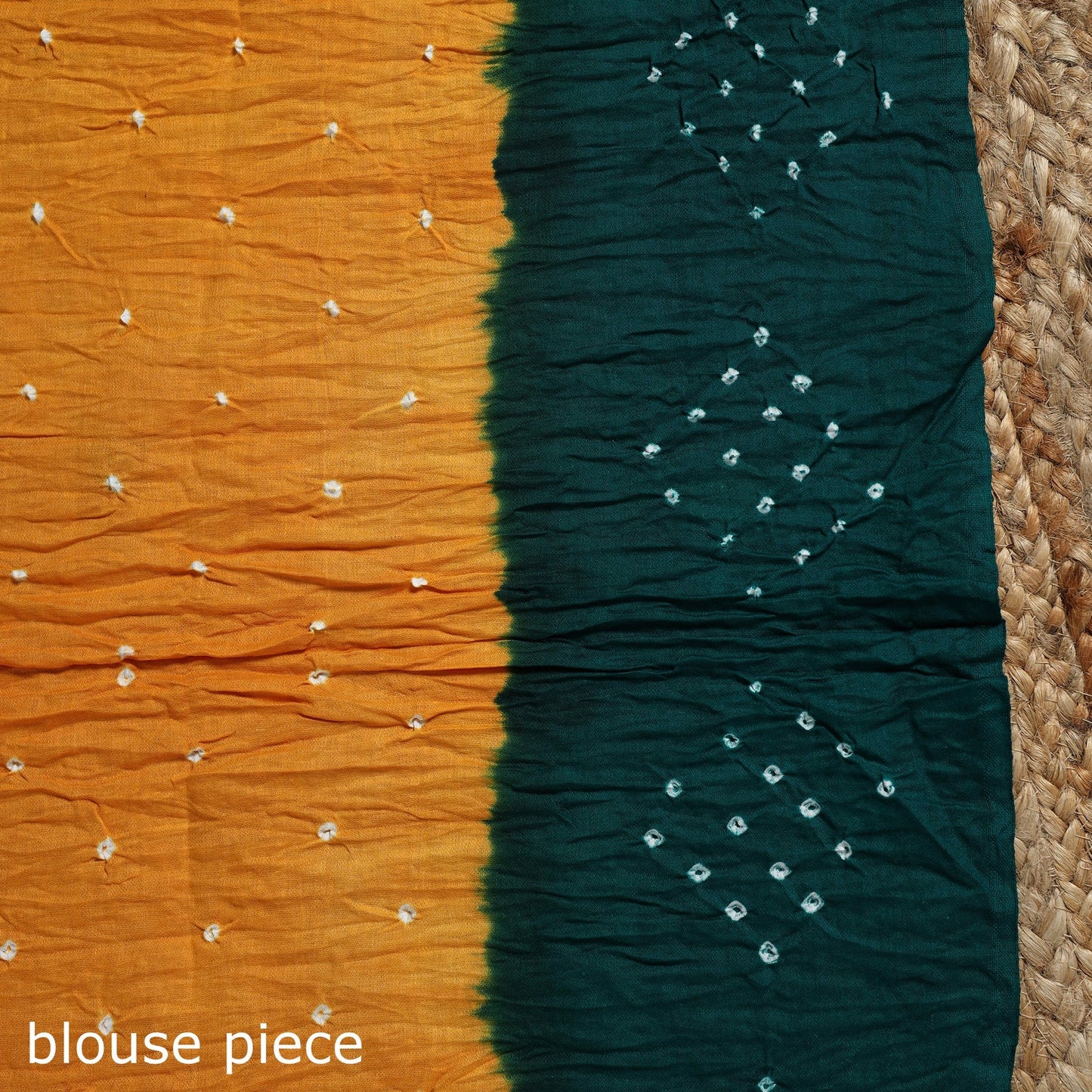 Kutch tie-dye cotton bandhani saree with blouse piece 25