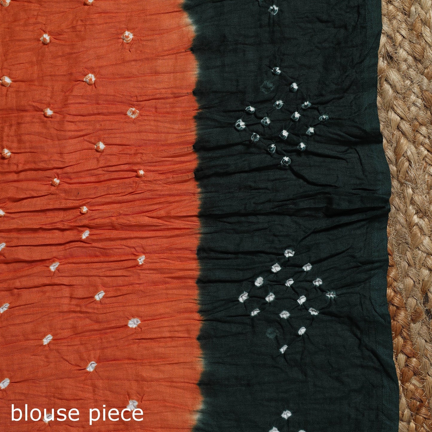 Kutch tie-dye cotton bandhani saree with blouse piece 27