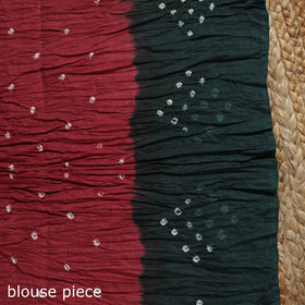 Kutch tie-dye cotton bandhani saree with blouse piece 29