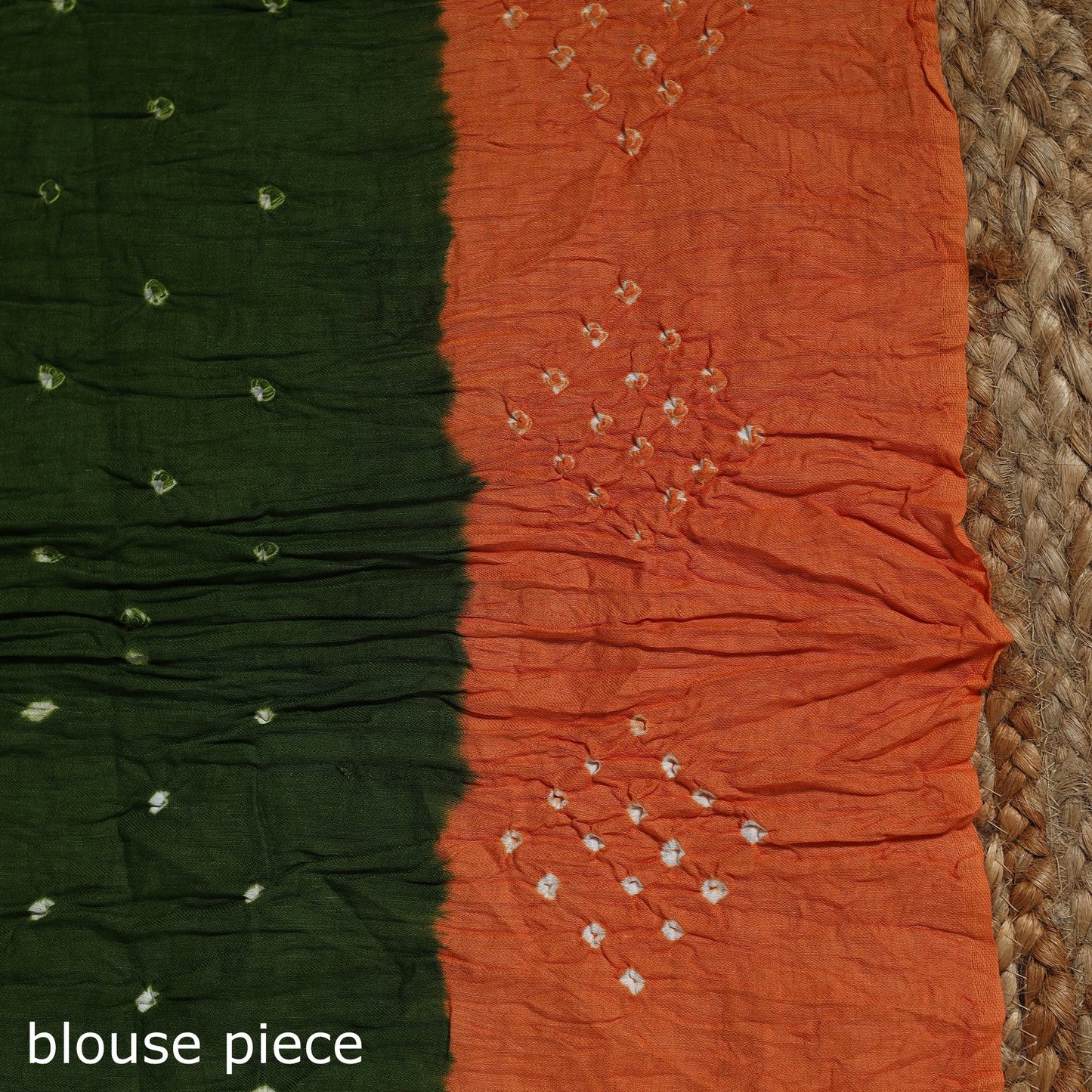 Kutch tie-dye cotton bandhani saree with blouse piece 37