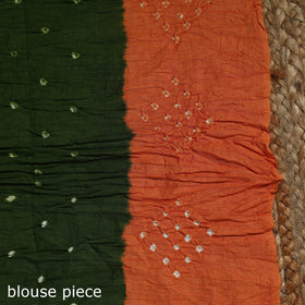 Kutch tie-dye cotton bandhani saree with blouse piece 37