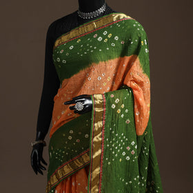 Kutch tie-dye cotton bandhani saree with blouse piece 39