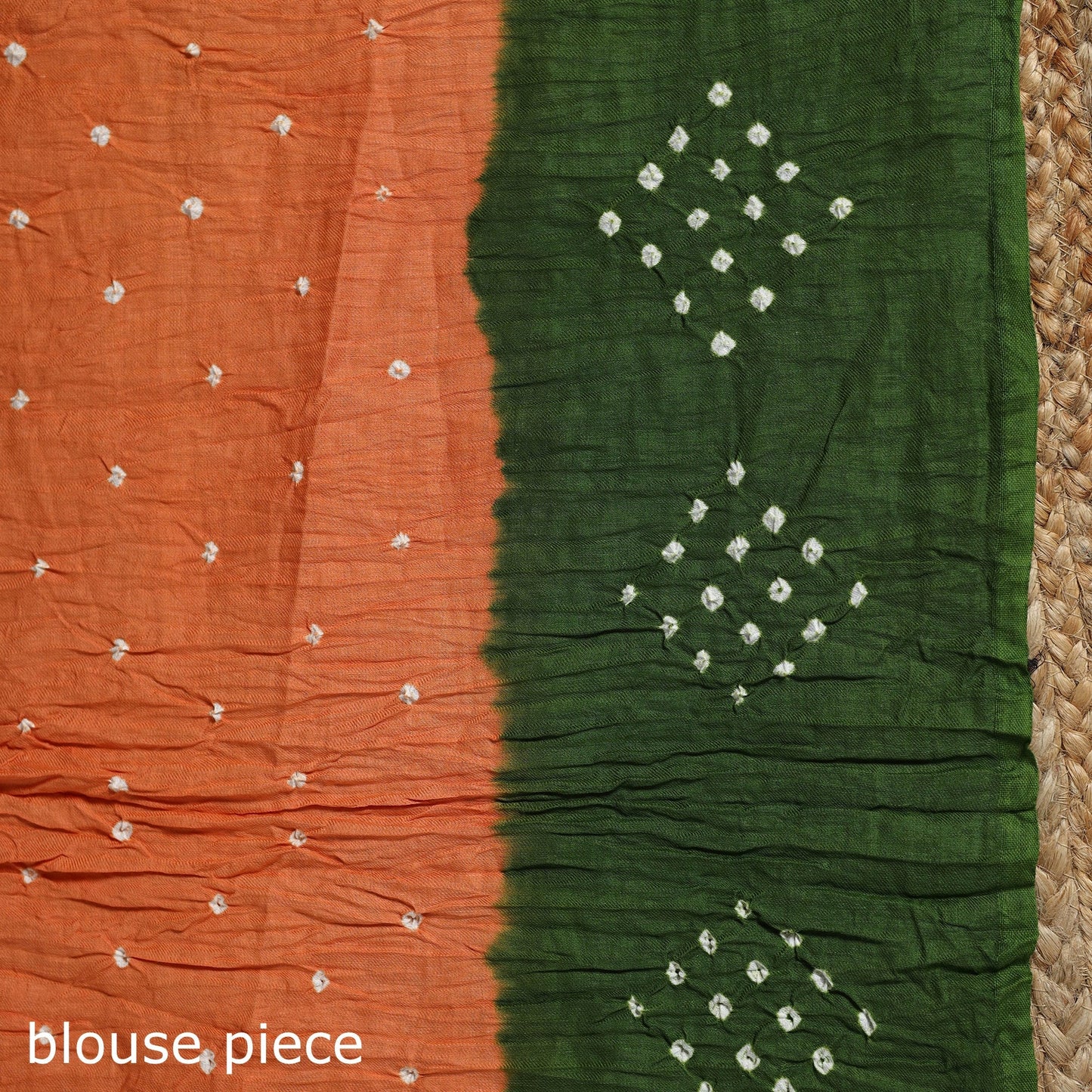 Kutch tie-dye cotton bandhani saree with blouse piece 39
