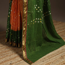 Kutch tie-dye cotton bandhani saree with blouse piece 39