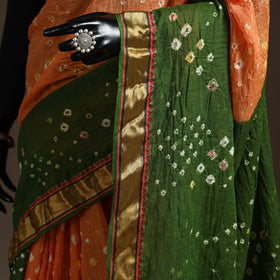 Kutch tie-dye cotton bandhani saree with blouse piece 39