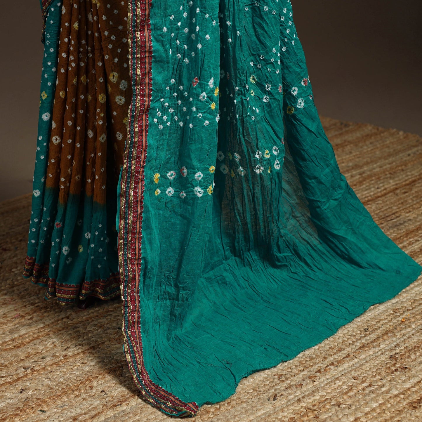 Kutch tie-dye cotton bandhani saree with blouse piece 42