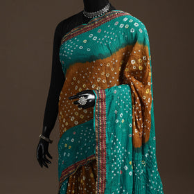 Kutch tie-dye cotton bandhani saree with blouse piece 42
