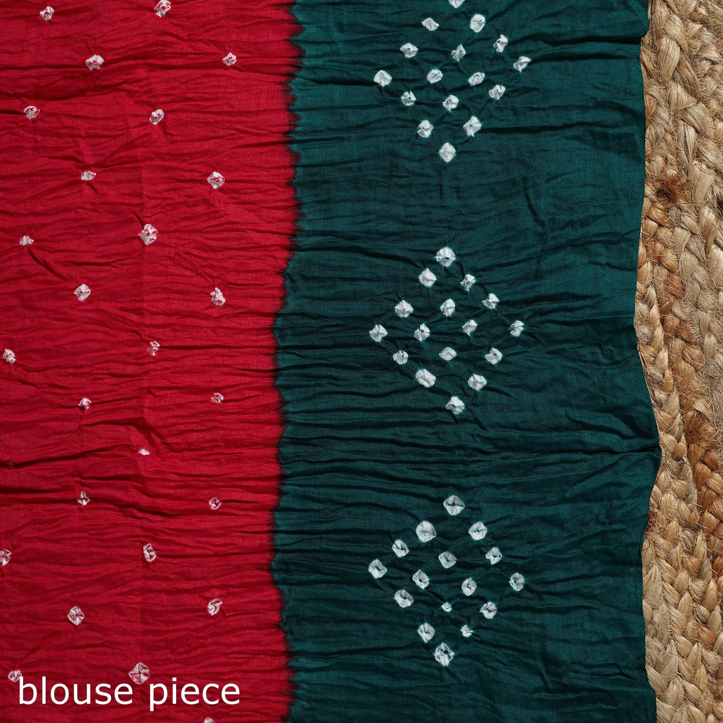 Kutch tie-dye cotton bandhani saree with blouse piece 45