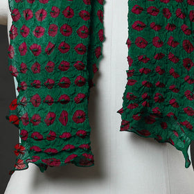  Green Kutch Tie-Dye Cotton Bandhani Stole Online