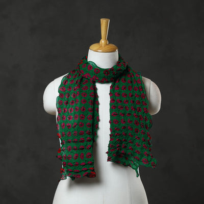  Green Kutch Tie-Dye Cotton Bandhani Stole Online