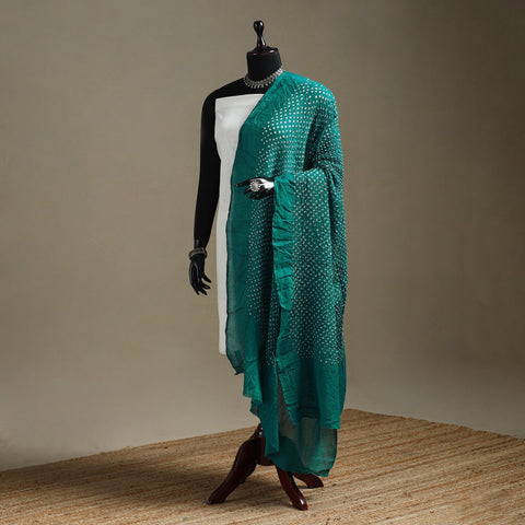 Kutch tie-dye cotton heavy bandhani dupatta 07 - handcrafted