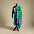 Green - kutch tie-dye dupion silk zari work banarasi