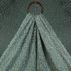 Green - kutch tie-dye modal silk bandhani fabric 11