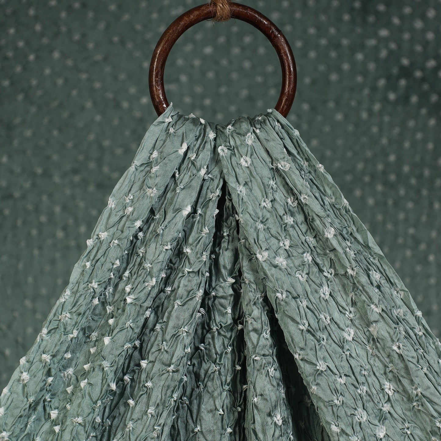 Green - kutch tie-dye modal silk bandhani fabric 11