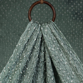Green - kutch tie-dye modal silk bandhani fabric 11