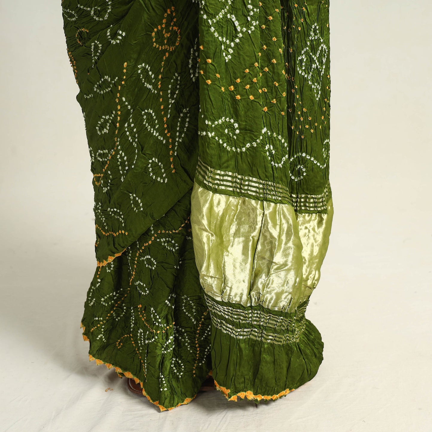 Green Kutch Tie-Dye Bandhani Saree 