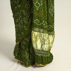 Green Kutch Tie-Dye Bandhani Saree 