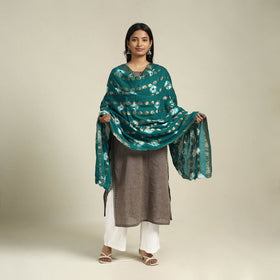 Buy Green Kutch Tie-Dye Mul Cotton Bandhani Dupatta